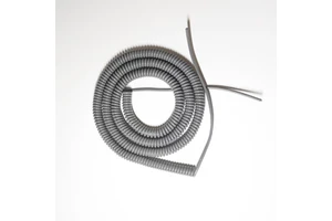 Custom Length High Quality PU Spring Wire 2 Core Coiled Power Cable Wire Electrical Spiral Cable for Medical Devices