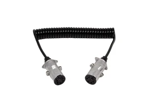 European Standard 7-Core Spring Wire Coiled Truck Trailer Cable with Plastic Plug