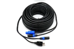 Custom Stage Lighting Power Signal Combine Cable Moving Head Light Cable Powercon to IEC US EU UK Plug Connector Combo Cable