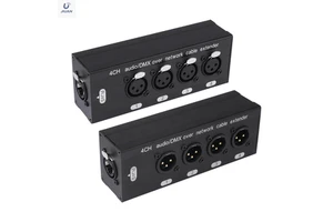 Hot Sale 4 in 4 Out Ethernet Cable Extender RJ45 Network Transmission XLR Audio Male to Female Channel Expander for Stage Use