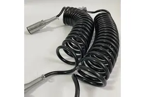 Heavy-duty Trailer Extended Coiled Cable 7-pin 24V Electrolytic Copper Electrical Connection Connector