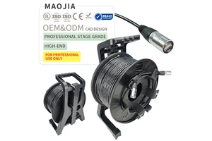 Rugged Cat6 EtherCON SFTP Ethernet PVC Cable Reel 80/100M Tactical Network Cable for Pro Audio Digital Mixers Stage Box 10Gbps