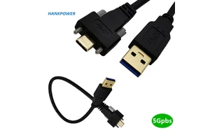 90 Degree USB 3.1 Type-C With Screw Locking to Standard USB3.0 Data Cable for Camera