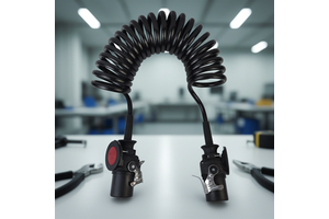 Trailer Spiral Coil Cable 5 Core, ABS EBS Trailer Adaptor Cable Trailer Safety Cable 5 Pin