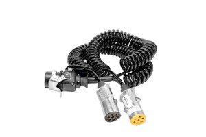 24v Spiral Cable Assembly 15 Pin to 2 X 7 Pin N/S Type Trailer Cable Spiral Coil Cable