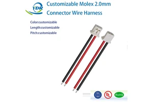 Molex 2.0mm 51004 Servo Connector 15cm Tin Plated Copper 600V ISO9001 for PVC Insulation Wire Harness for Electronic AV