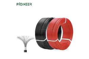 Red Black Stranded Solar Cable with XLPO Insulation 4mm/6mm/10mm Pv Cable Manufacturers for Industrial Solar System Application