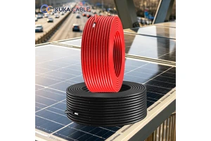 H1Z2Z2K Solar Cable 1500V EN50618 PV Wire in Red and Black for DC Photovoltaic Panel Connection Outdoor Installation