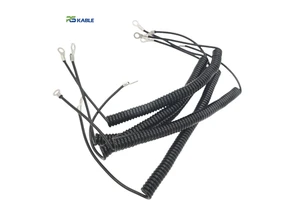 TPU PUR PVC 2/3/4/5/6/7/8/10 Core Power Spring Wire 8 Core Coiled Spring Cable 8 Pin Spiral Cable High Elasticity Spiral Cable