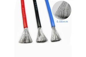 High Temperature Heat Resistant Tin Plated Copper Silicone Rubber Cable Wire 600V 12 AWG for Battery/Electronic Connection