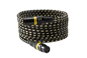 6 Pack 25 ft XLR Cable Gold-Plated 3-Pin Microphone Speaker Cord Wires Shielded Balanced DMX Male/Female Model D0100X3L6U2