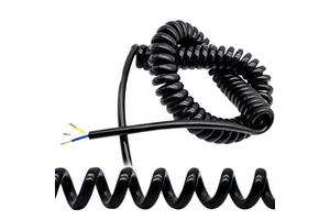 Best Selling PUR/PU/PVC Spiral Cable Spring Cable 2-core Stranded Copper Industrial Use Coiled Cable with IP68 Rating
