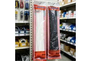Hot Sale RUISTE Brand Self-Locking Nylon 66 Electrical Cable Ties R4.8025 4.8mm X 400mm Black & White Industrial Long Time Use