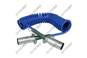 American Standard 12/24V Trailer Truck Parts Coil Cord Electric Power Spiral Wire 7P Coil Cable 7 Pin Trailer Cable