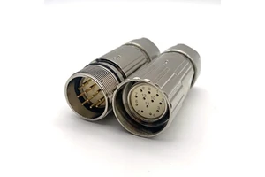 SVLEC Female Straight Field Wireable M23 Connector 12 Pin Crimp Terminal for Servo Motor