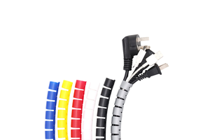 High Quality 8mm/25mm PE Spiral Wrap Cable Black for Protecting Cables and Wire Arrangement Cable Management Kit