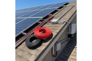 YueHua PV1-F 4mm XLPE Insulated Copper-Plated Silver PV Solar Cable with XLPO Jacket for Approved DC 0.6kV IP65