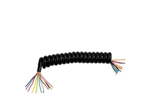 High Quality 12-Core Retractable Spiral Power Spring Cable with Enhanced Durability and Flexibility for Long-Term Use