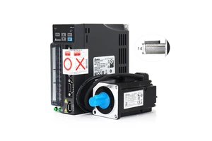 WaveTopSign Delta 200W AC Servo Motor Driver Kits 0.64N.m 1.55A 3000rpm B2 Series ASD-B2-0221-B+ECMA-C20602RS with 3m Cable