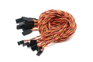 JR Futaba 60CM/80CM Male to Female Anti-Interference Twisted Cable Servo Extension Wire for RC Drone Helicopter Parts