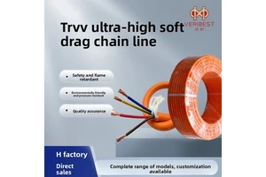 TRVV PVC Jacket Drag Chain Cable 300-500V Rated Voltage 10 Million Times Bending Resistant Highly Flexible Robot Machine Cable