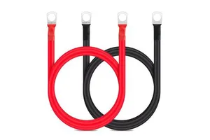 EnergyCreative 16mm² 25mm² 0 AWG Red Black Battery Inverter Cables 99.9% Oxygen-Free Pure Copper PVC Insulated for Construction
