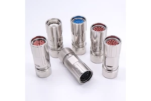Linconn M23 Automotive Servo Motor Encoder Straight Connector Plug Male Female Gold-Plated Copper Contacts CE Certified 6/8/12