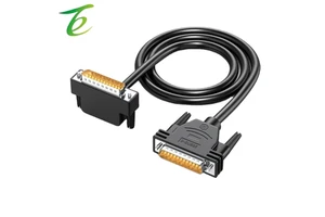 Juxin thickened DB25 male-to-female 90-degree elbow 232 serial port 25-pin connection cable I/O communication cable