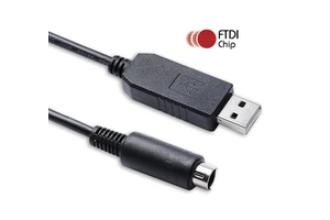 FTDI USB Mitsubishi Q Series PLC Programming Cable FT231XS USB RS232 Serial to Mini Din 6-pin Cable Compatible with USB-QC30R2