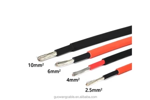 PV1-F PV Cable Solar Heat Cable 4mm 6mm Twin DC Power H1Z2Z2-K Solar Cable for Solar Panel EN 50618