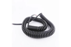 2*0.5/2*0.75 Square Black Fog Copper PVC Spring Wire High Elastic Telescopic Spiral Wire For Power Connection