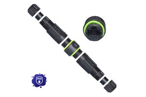 High-Performance IP68 Waterproof RJ45 CAT6 Fast Ethernet Connector Reliable Outdoor CCTV Coupler with LED Lighting Data