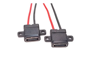 Screw Mount USB Type C Connector Panel Mount USB C Jack Charge Cable