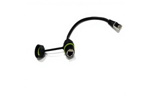 Industrial IP68 Waterproof RJ45 Cable, Shielded Panel Mount Ethernet Connector, Manufacturer OEM/ODM Custom Service.