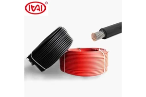0.6/1KV Red Black Tinned Copper Battery DC Photovoltaic Cable XLPO Insulated for Solar PV Power Station 4mm2-16mm2 Low Voltage
