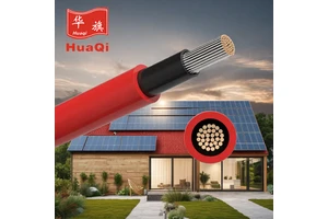 HUAQI Flexible 6mm2 H1z2z2-K High Voltage Battery Power Cable Single Core Tin Plated Copper XLPE Solar Cable 1000/1500V