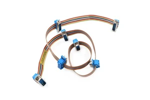Flat Color rainbow Ribbon Idc Cable With D Sub Idc Cable