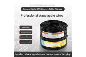 OEM ODM Band 100 Meter Audio Signal Cable Speaker Amplifier Audio Broadcast Microphone Connecting Wire Instrument Accessories