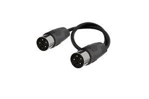 Custom MIDI DIN 6-Pin Public Public Expansion Speaker RCA PVC Video Data Transmission Cable Braid Bare Copper Conductor 1m for