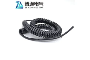 Matt or Glossy Electrical Spring Spiral Coiled Wire Cable