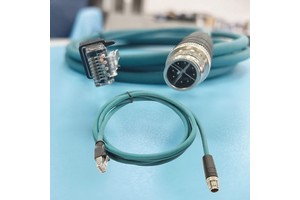 IP67 Industrial Sensor Cable M12 8-Pin Connector 22 AWG PVC Cable Wire RJ45 Ethernet Cable Wire
