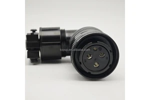 Servo Plug MS3106A20-18S Aerospace Connector 19-Pin 19-core Circular Copper Aluminum Alloy Waterproof IP67 Right Angle Female