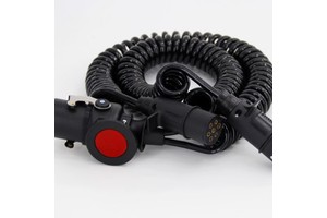 New 7-Way Coiled Cable for Truck Trailers Seven Core Electrical Wire with Spring Guard and Connector