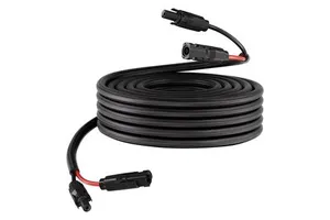 30FT Solar Panel Extension Cable 10 AWG Flame Retardant Protective Sleeving Female Male Connectors Power Cords & Extension Cords