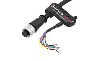 Alvin's Cables M12 A-Code 12 Pin Female Open End High-Flex Shielded Power I/O Cable for Cognex Industrial Cameras Industrial