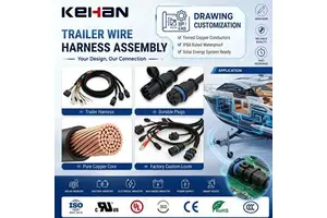 Custom Universal Wiring Harness Jazzmaster Trailer Wire Assembly Cable for Various Applications