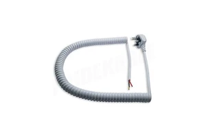 3x1mm2 Copper Spring Cord BS1363 13A Industrial UK Standard Spiral Power Cable with Plug PUR Jacket PE Insulation IP67