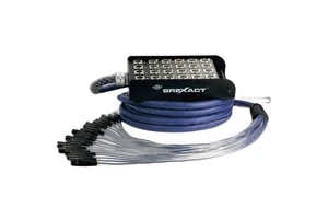 24-Channel XLR Audio Stage Box PVC Jacket Snake Cable with Braid Shielding Twisted Pair Type 100FT RoHS for