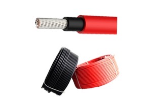 Standard PV1-F Solar Cable 1500V Tinned Copper XLPE Insulated Red Black DC PV Wire for Solar Panel Connection