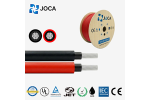 UL/TUV for Certified 1500V DC Solar Cable PV Wire XLPO Insulation Red Jacket 4mm 6mm Tinned Copper Conductor Flame Retardant